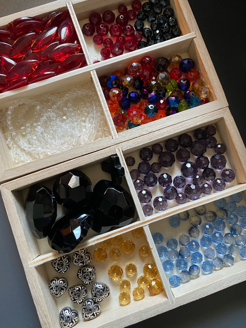 Assorted Bead Lot Glass Beads Metal Beads